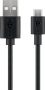   USB kábel A- micro B 2.0 nagyáramú adat és töltő 1m 2A-2,5A fekete GOOBAY(72227)
