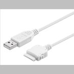   Apple iPhone-4-ig, iPad USB - Apple 30 pin kábel 1,2m GOOBAY (42083)