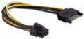   SATA tápkábel SATA 6 pin PCI Express átalakító GEMBIRD (CC-PSU-SATA)